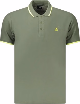 Green Cotton Men's Polo
