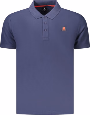 Blue Cotton Men's Polo Shirt