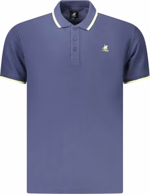 Blue Cotton Mens Polo Shirt