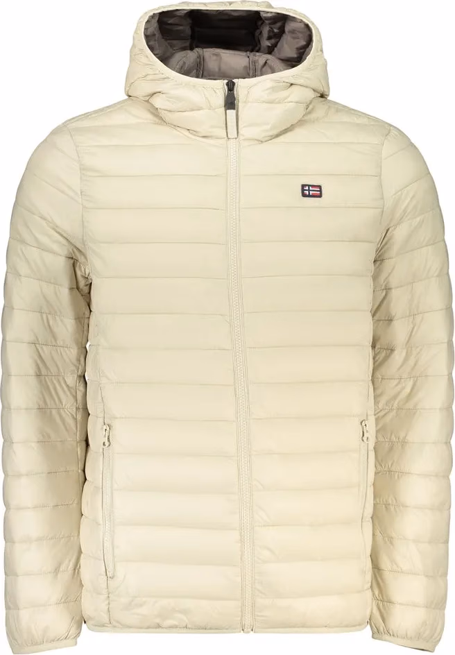 Beige Polyamide Men's Jacket