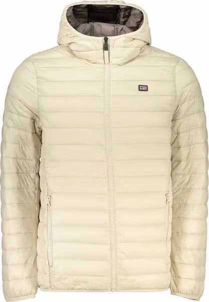 Beige Polyamide Men's Jacket