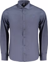 Blue Cotton Men's Shirt 1