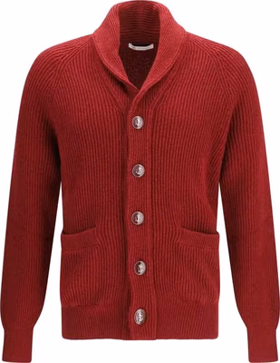 Red Cotton Cardigan