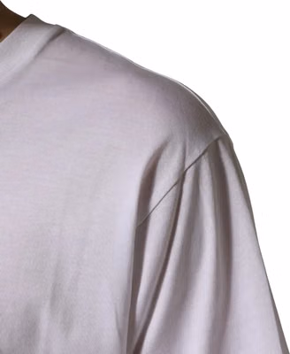 White Oversized Cotton Men Crew Neck T-shirt
