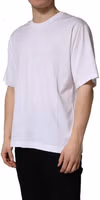 White Oversized Cotton Men Crew Neck T-shirt 4