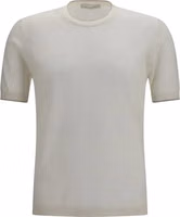 ق shirt قطنية قصيرة الأكمام بيضاء 1