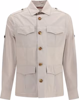 Beige Cotton Full-Length Jacket 1