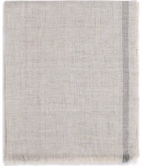 Gray Linen Scarf