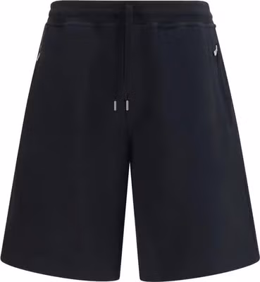 Black Cotton Bermuda Shorts
