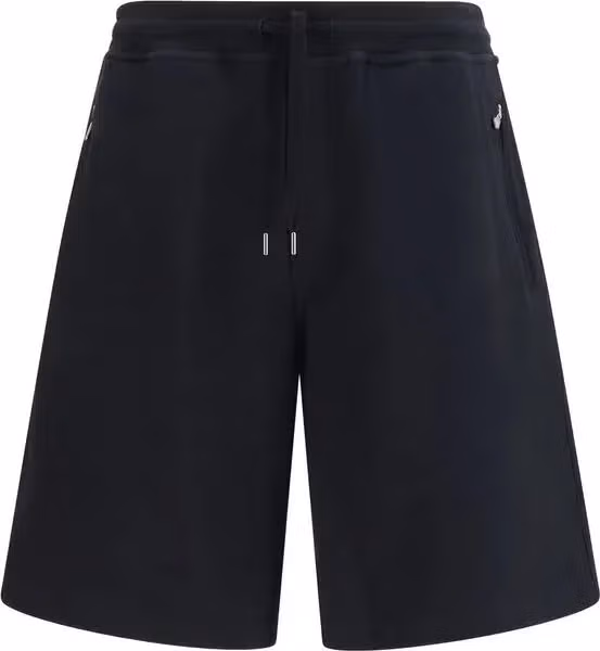 Black Cotton Bermuda Shorts