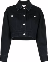 Black Cotton Denim Jacket 1