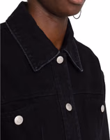 Black Cotton Denim Jacket 4