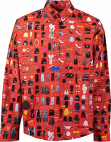 Red Cotton Dress Shirt 1