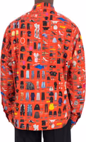 Red Cotton Dress Shirt 3