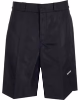 Black Nylon Bermuda Shorts 1