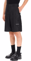 Black Nylon Bermuda Shorts 2