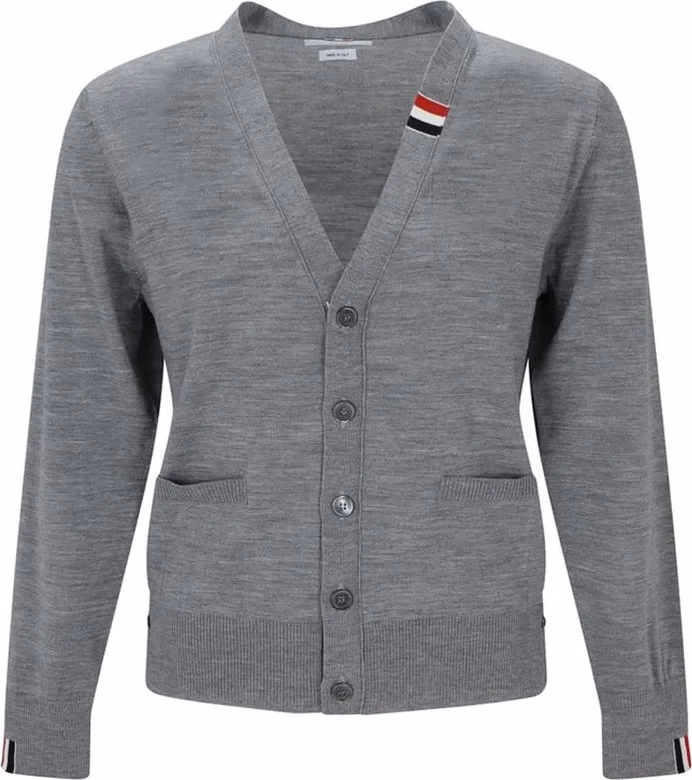 Gray Virgin Wool Cardigan