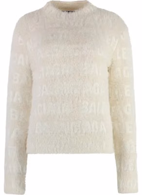 White Elastane Sweatshirt