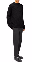 Black Alpaca Leather Sweatshirt 2