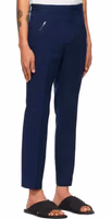 Blue Cotton Casual Pants 2