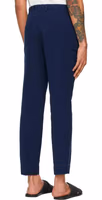 Blue Cotton Casual Pants 3