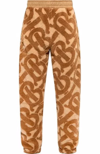 Brown Polyester Casual Pants