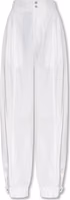 White Cotton Casual Pants 1