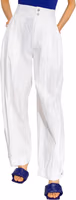 White Cotton Casual Pants 2