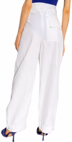 White Cotton Casual Pants 3