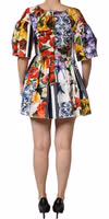 Multicolor Patchwork Cotton Poplin Mini Dress 2