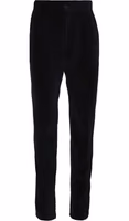 Black Cotton Casual Pants 1
