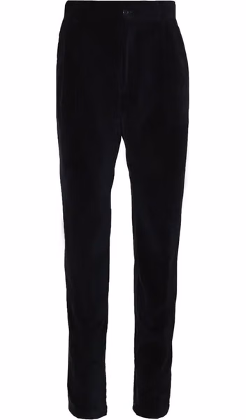 Black Cotton Casual Pants