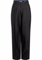 Black Silk Flared Pants 1