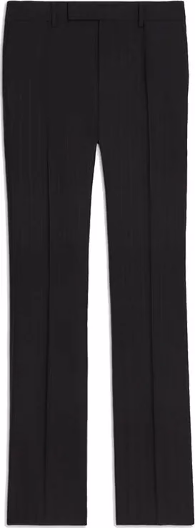 Black Wool Flared Pants