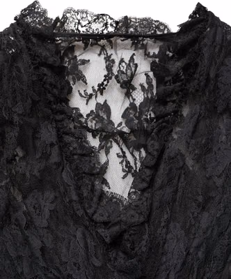 Black Lace A-line Long Evening Gown Dress