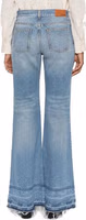 Blue Cotton Bootcut Jeans 3
