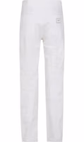 White Cotton Cargo Pants 2