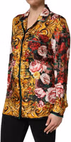 Multicolor Floral Long Sleeves Button Down Shirt Top 3