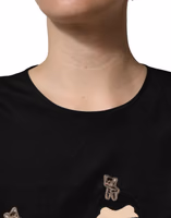 Black #dgfamily Silk Blouse Top 5