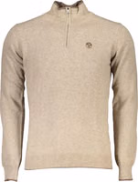 Beige Fabric Men's Sweater 1