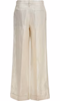 Beige Silk Casual Pants 2