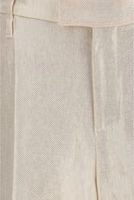 Beige Silk Casual Pants 3