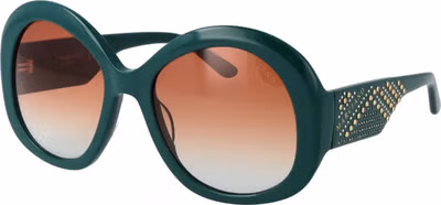 Turquoise Acetate Sunglasses