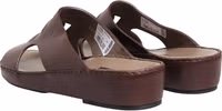 Maroon Leather Cutout DG Logo Sandals Shoes 5