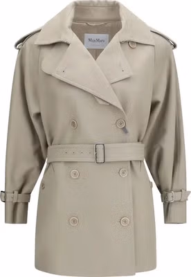 Beige Cotton Trench Coat