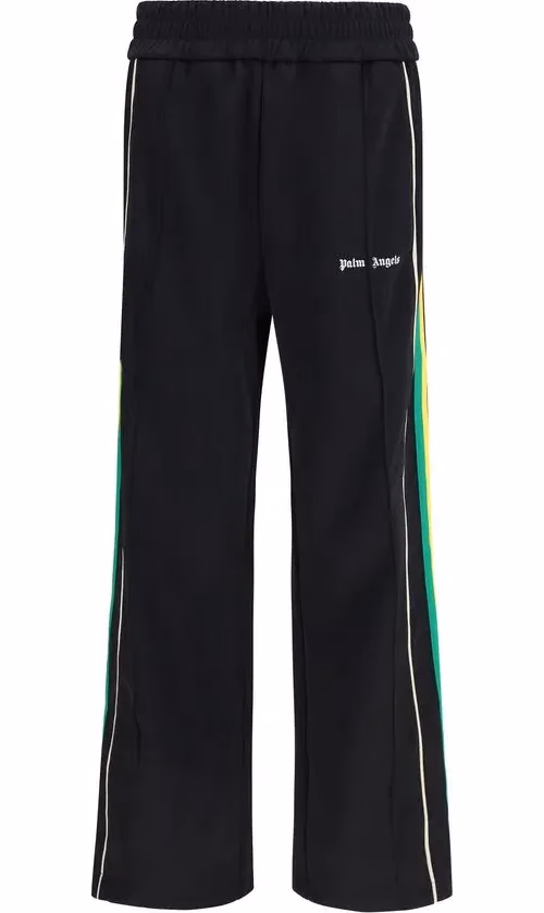 Black Polyester Athletic Pants