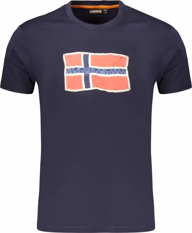 Blue Cotton Men's T-Shirt