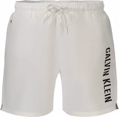 White Polyester Men's Short