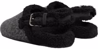 Gray Faux Fur Jacquard Mules Sandals Shoes 5
