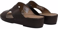 Brown Leather Cutout DG Logo Sandals Shoes 1